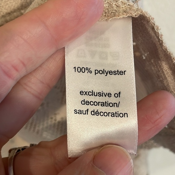 Maurice Women’s Vest Tan XL Lace Draped Open Front Aztec Asymmetrical Bohemian - Picture 10 of 14